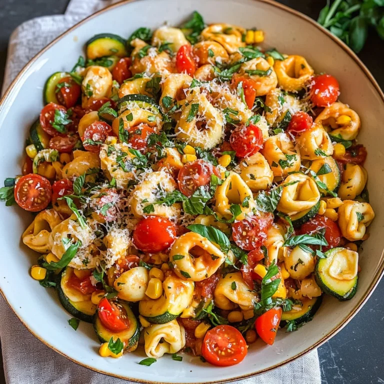 Cheese Tortellini with Summer Veggies