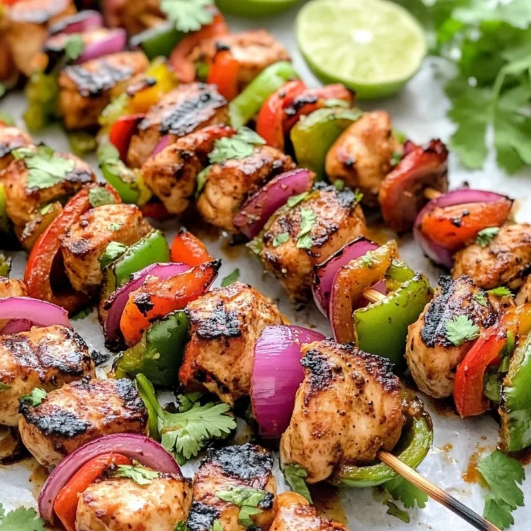 Fajita Chicken Kebabs