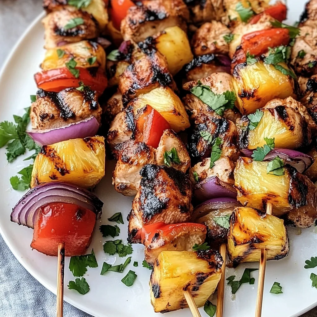 Hawaiian Chicken Skewers