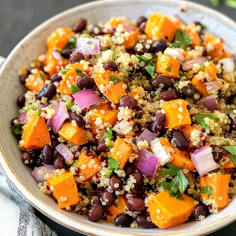 Roasted Sweet Potato Black Bean Quinoa Salad recipe