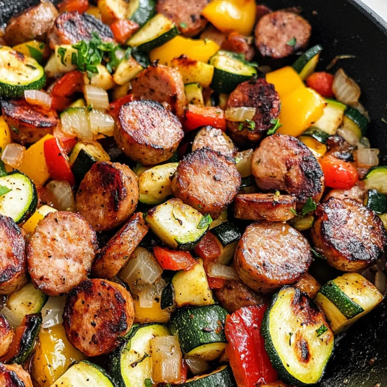 Skillet Sausage and Zucchini