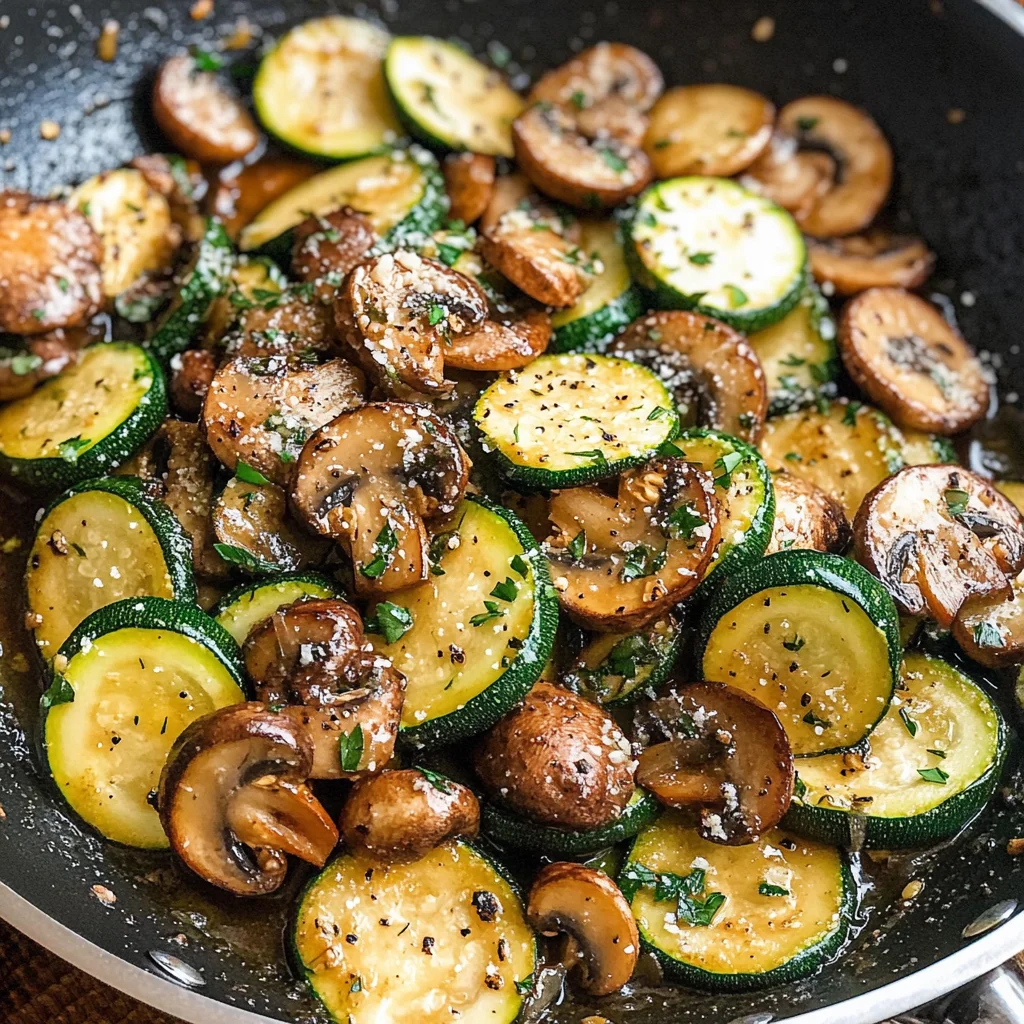 Skillet Zucchini and Mushrooms