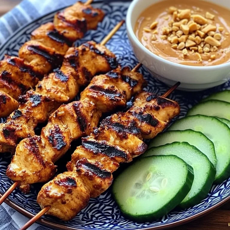 Thai Chicken Sate with Peanut Sauce