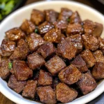 Air Fryer Juicy Steak Bites
