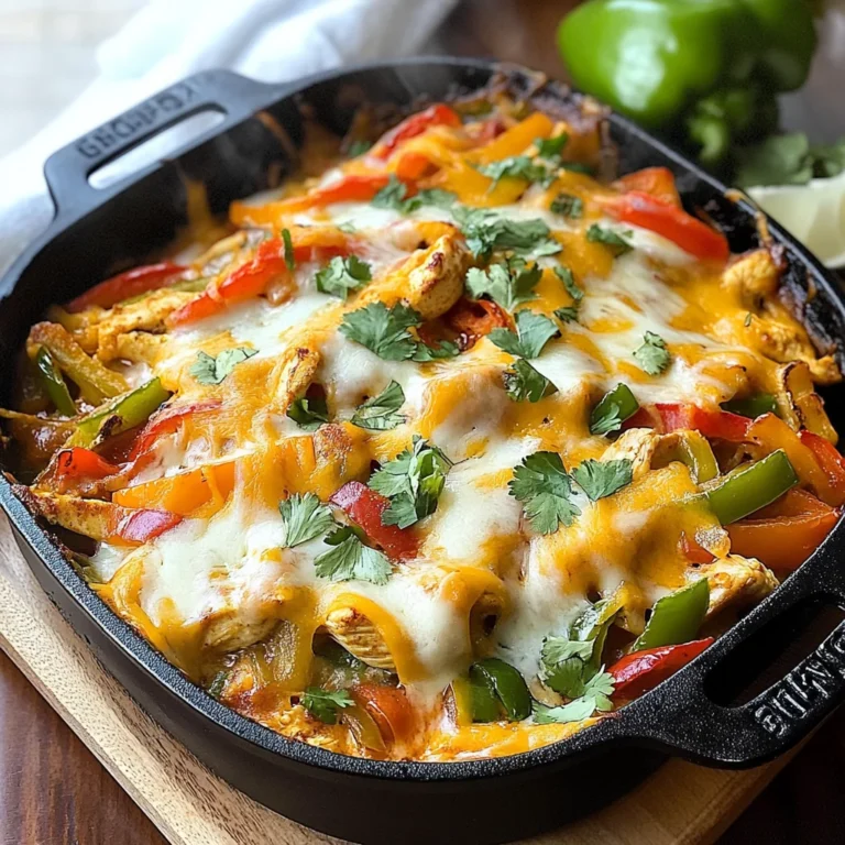 Chicken Fajitas Casserole (easy and cheesy!)