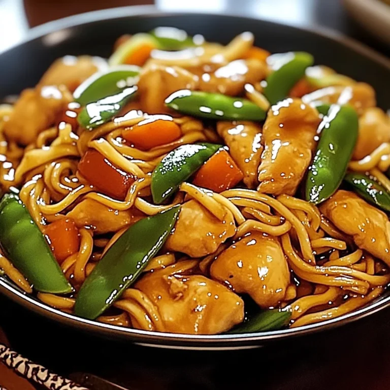 Garlic Chicken Lo Mein