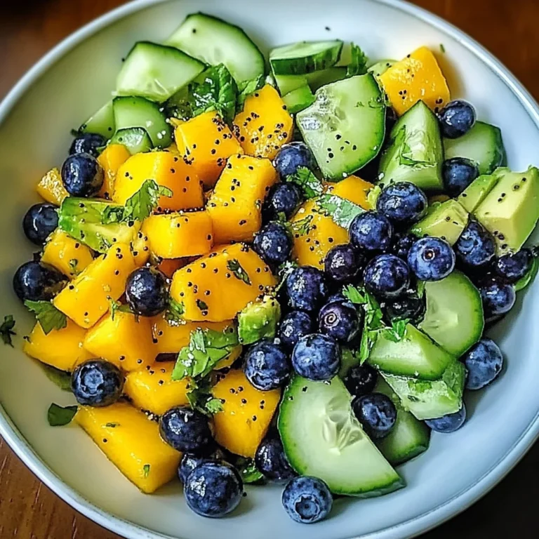 Mango Cucumber Salad with Blueberries and Avocado