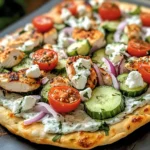 Tzatziki Chicken & Veggie Naan Pizza