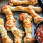 Cheesy Halloween Breadstick Bones