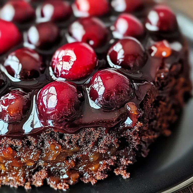 Chocolate Cherry Upside Down Cake