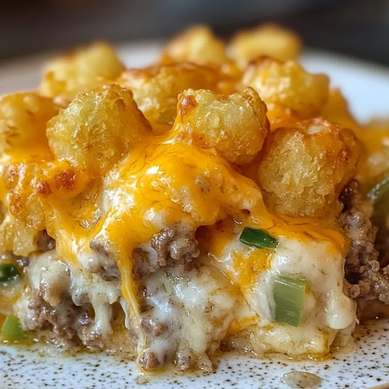 Easy Cheesy Tater Tot Casserole With Ground Beef