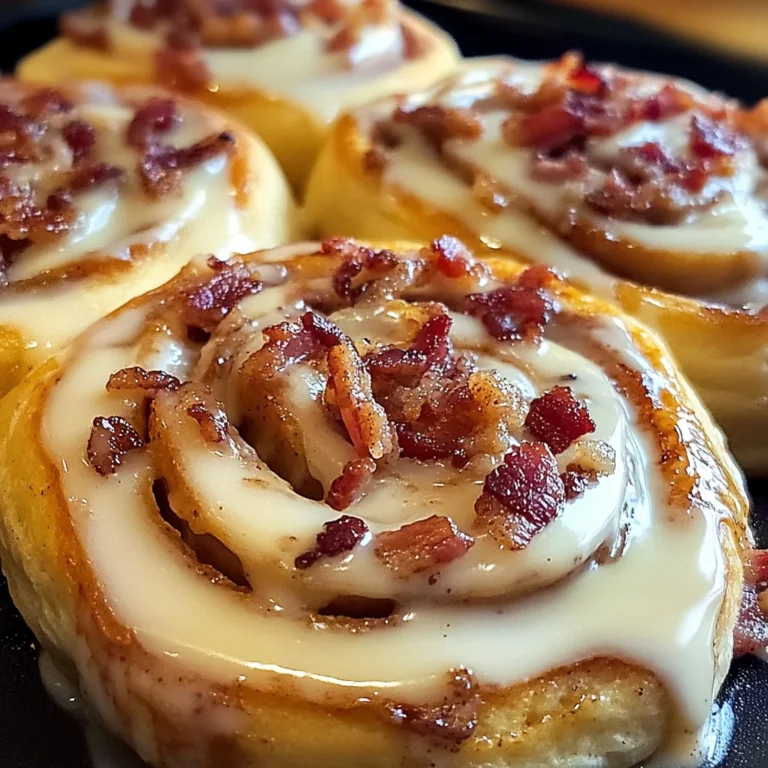 Indulge in Maple Turkey Bacon Cinnamon Rolls for a Sweet Treat!