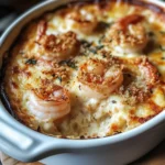 Keto Garlic Shrimp Au Gratin