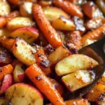 Maple Dijon Roasted Carrots and Apples