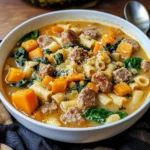 Roasted Butternut and Sausage Soup