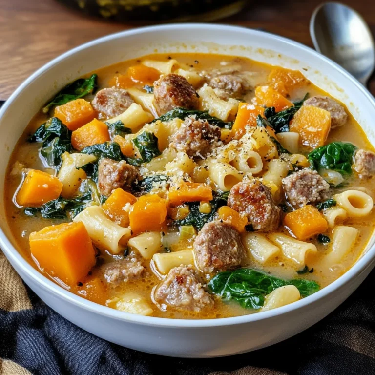 Roasted Butternut and Sausage Soup