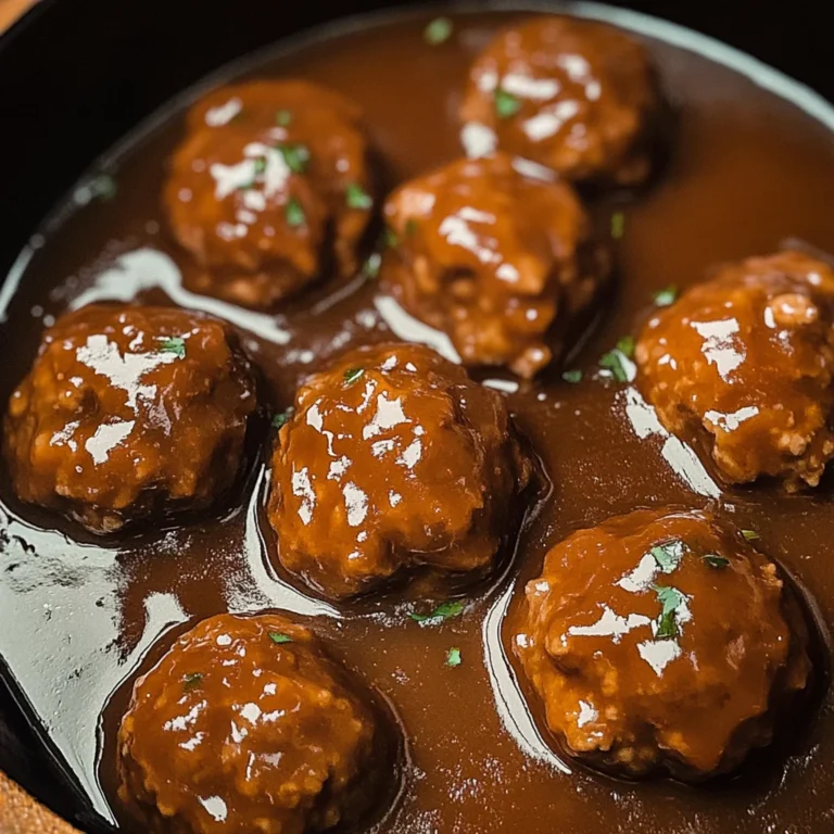 Slow Cooker Salisbury Steak Meatballs (Frozen Meatballs)