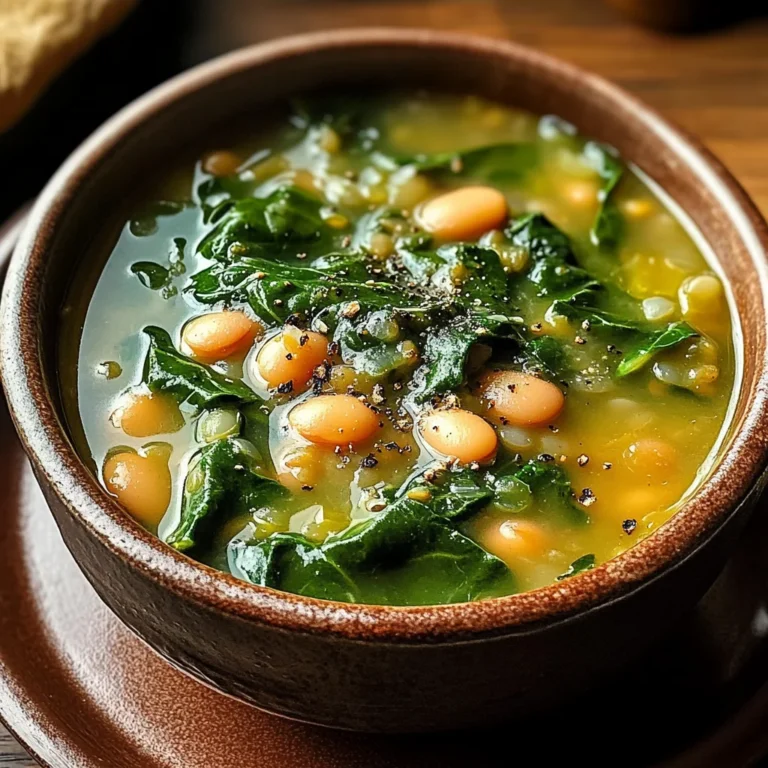 Spinach, Lentil, and Butter Bean Soup