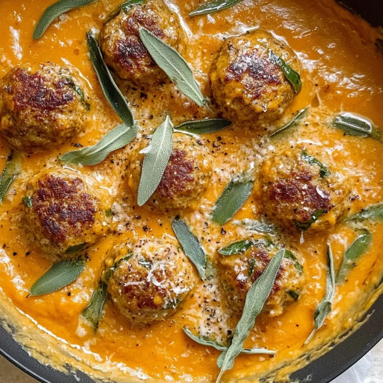Turkey Meatballs in Pumpkin Sage Sauce
